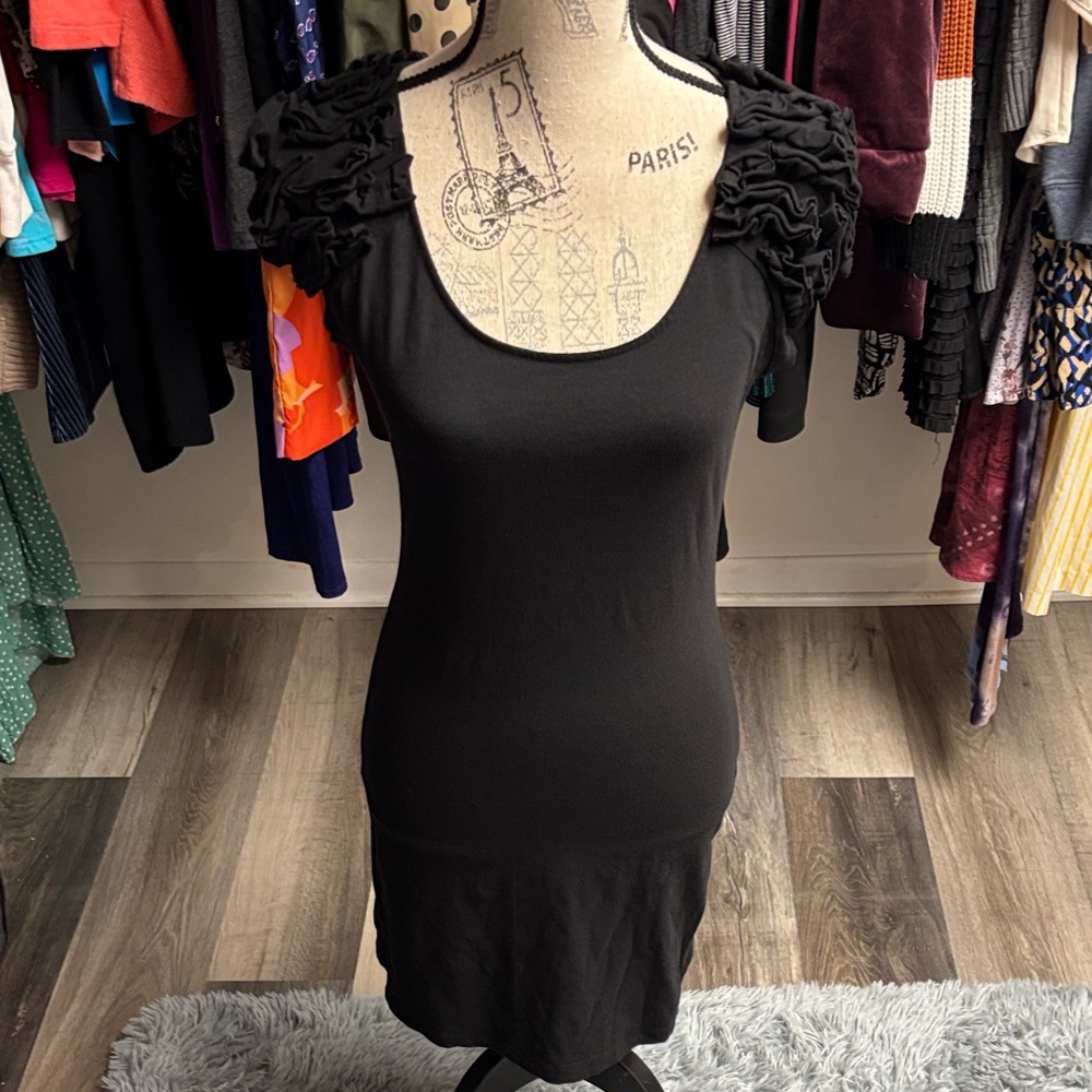 Y2K Black Bodycon Mini Dress